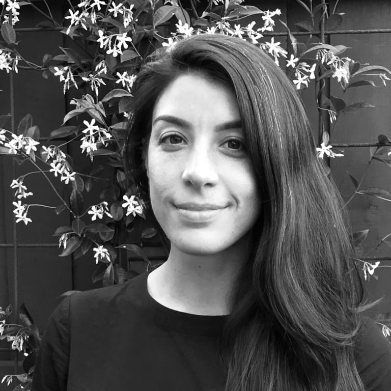 Black and white photo of Stephanie Lancuba