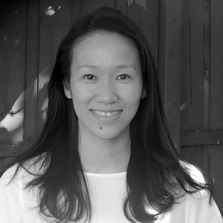 Black and white photo of Joanne Yong