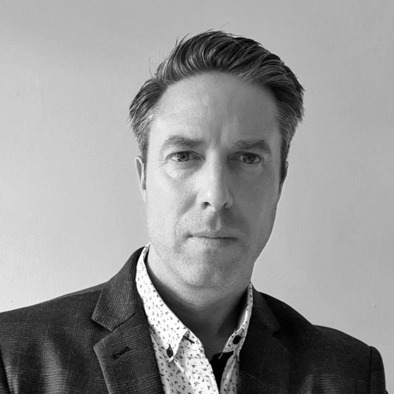 Black and white photo of Alex McCabe
