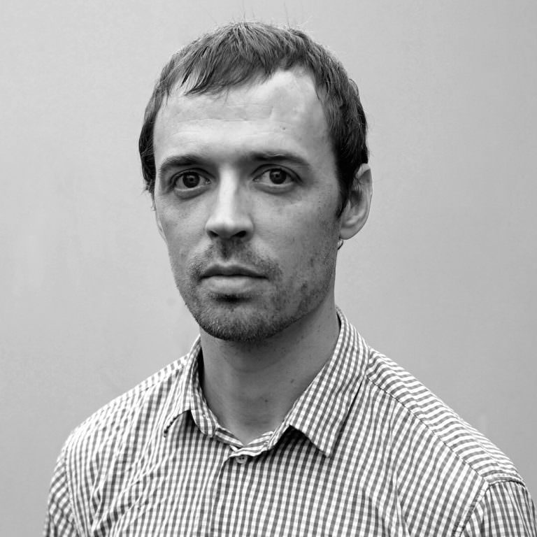 Black and white photo of Alan McLean